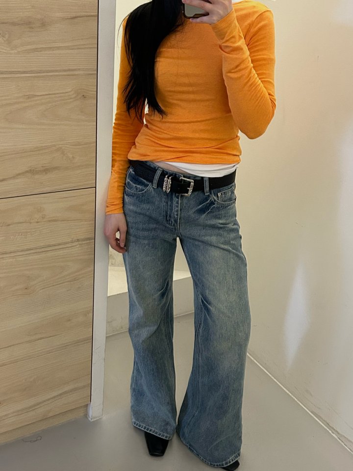 Buckle - Korean Women Fashion - #womensfashion - U Long Sleeve Tee - 10