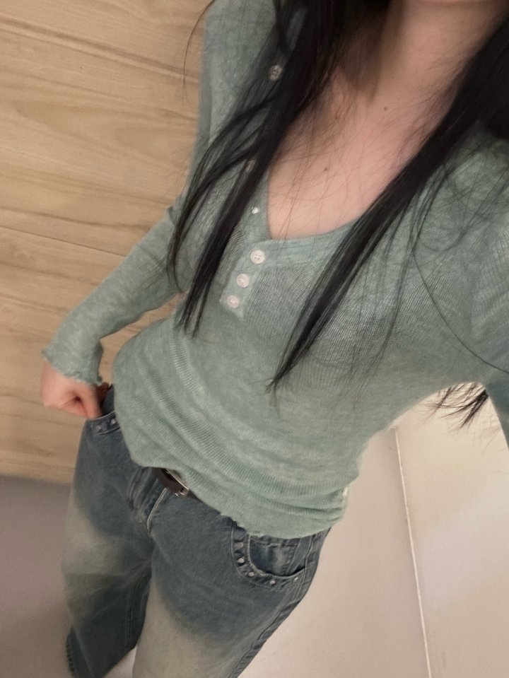 Buckle - Korean Women Fashion - #womensfashion - Diagonal V-Neck Knit Sweater - 7