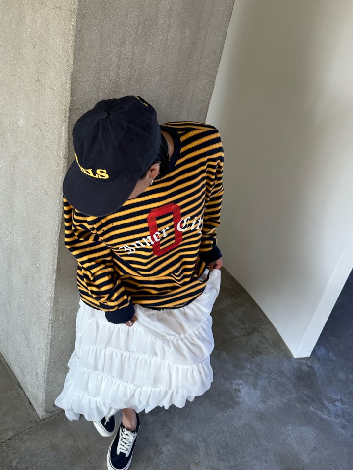 Chavi - Korean Women Fashion - #momslook - Vintage Stripe Tee - 7