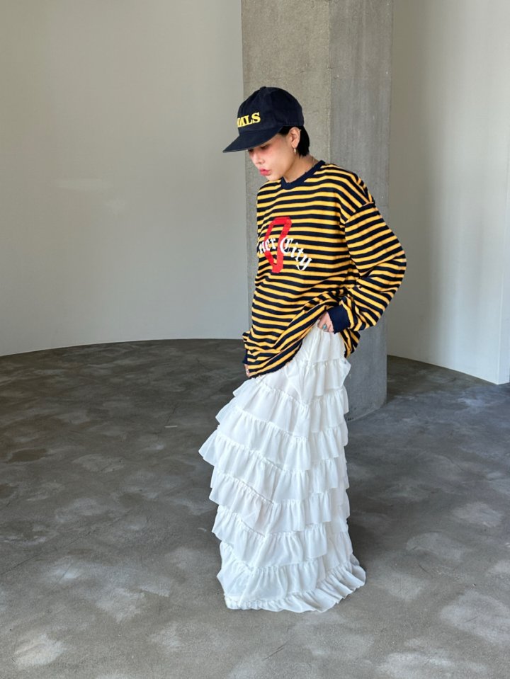 Chavi - Korean Women Fashion - #momslook - Vintage Stripe Tee - 9