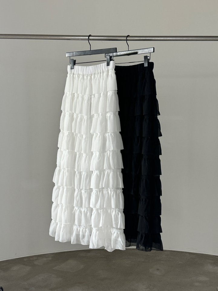 Chavi - Korean Women Fashion - #momslook - Chiffon Cancan Skirt