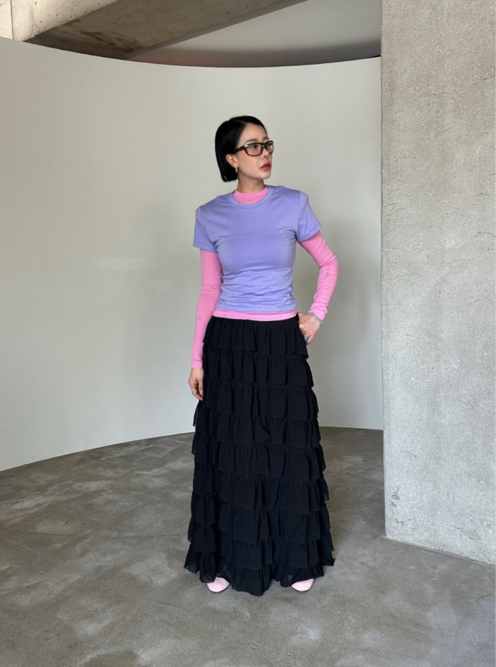 Chavi - Korean Women Fashion - #momslook - Chiffon Cancan Skirt - 11