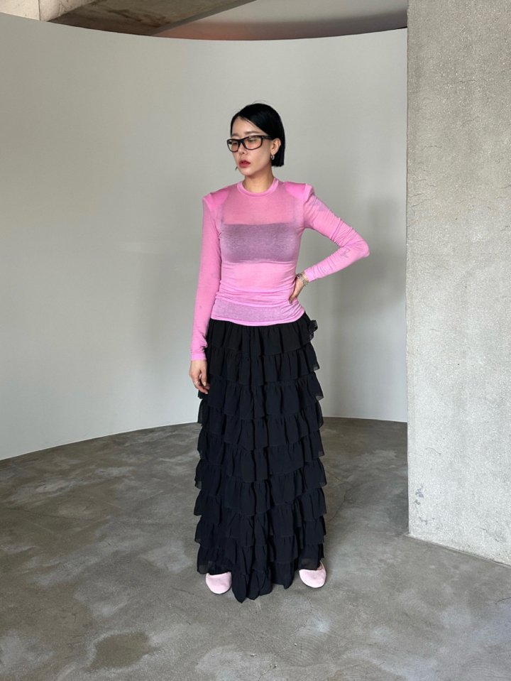 Chavi - Korean Women Fashion - #momslook - Chiffon Cancan Skirt - 12