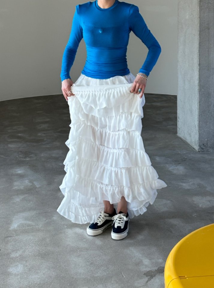 Chavi - Korean Women Fashion - #momslook - Chiffon Cancan Skirt - 3