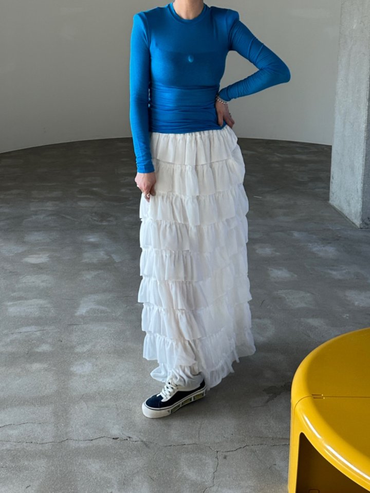 Chavi - Korean Women Fashion - #momslook - Chiffon Cancan Skirt - 5