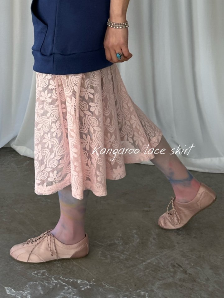 Chavi - Korean Women Fashion - #momslook - Kangaroo Lace Skirt - 2
