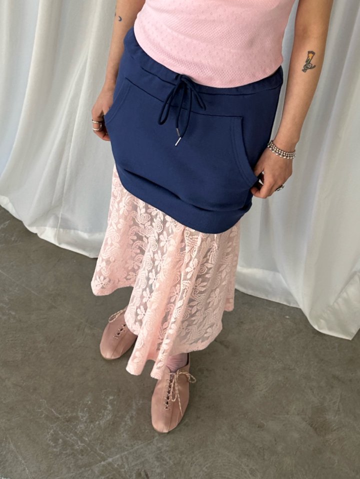 Chavi - Korean Women Fashion - #momslook - Kangaroo Lace Skirt - 7