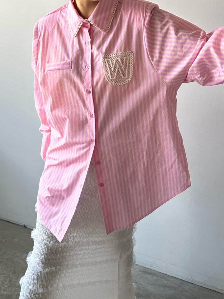 Chavi - Korean Women Fashion - #momslook - Double U Shirt - 3