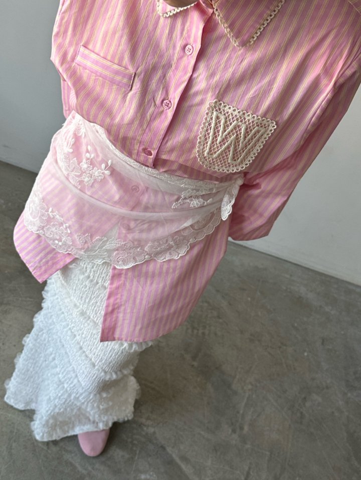 Chavi - Korean Women Fashion - #momslook - Double U Shirt - 5