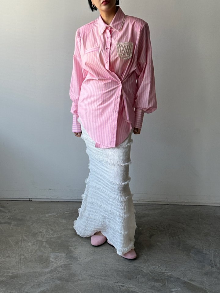 Chavi - Korean Women Fashion - #momslook - Double U Shirt - 6