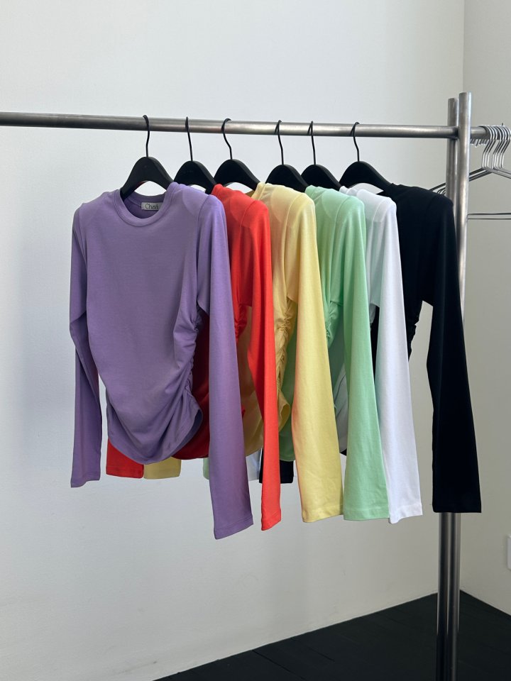 Chavi - Korean Women Fashion - #momslook - Pad Shirring Tee
