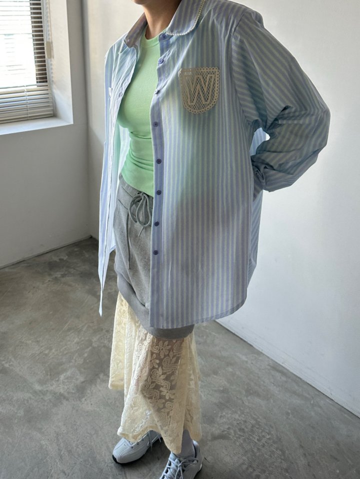 Chavi - Korean Women Fashion - #restrostyle - Double U Shirt - 12