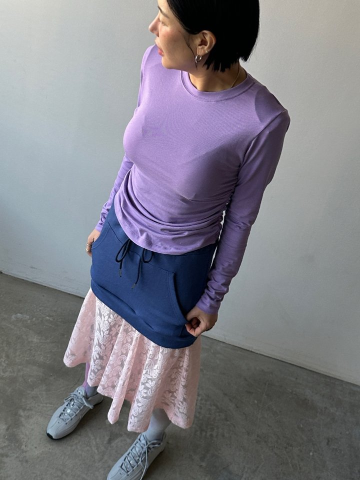 Chavi - Korean Women Fashion - #vintageinspired - Pad Shirring Tee - 7