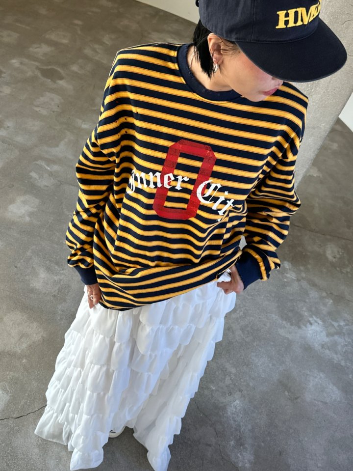 Chavi - Korean Women Fashion - #womensfashion - Vintage Stripe Tee - 6