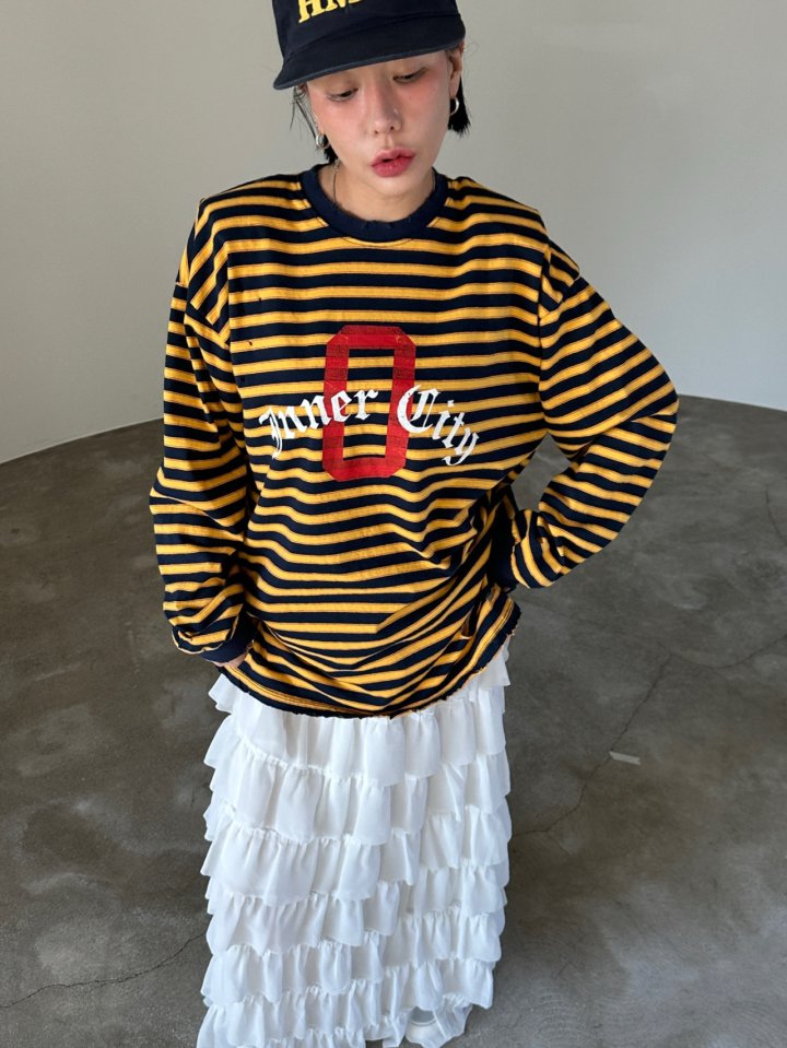Chavi - Korean Women Fashion - #womensfashion - Vintage Stripe Tee - 8