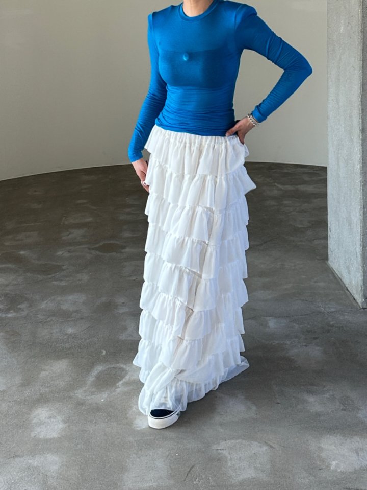 Chavi - Korean Women Fashion - #momslook - Chiffon Cancan Skirt - 4
