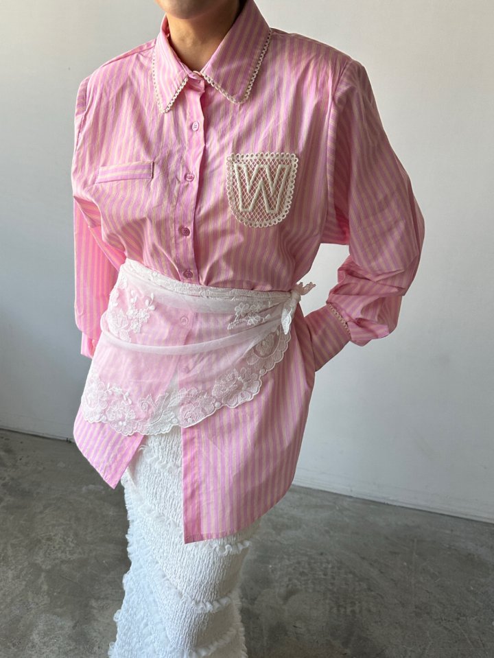 Chavi - Korean Women Fashion - #momslook - Double U Shirt - 4