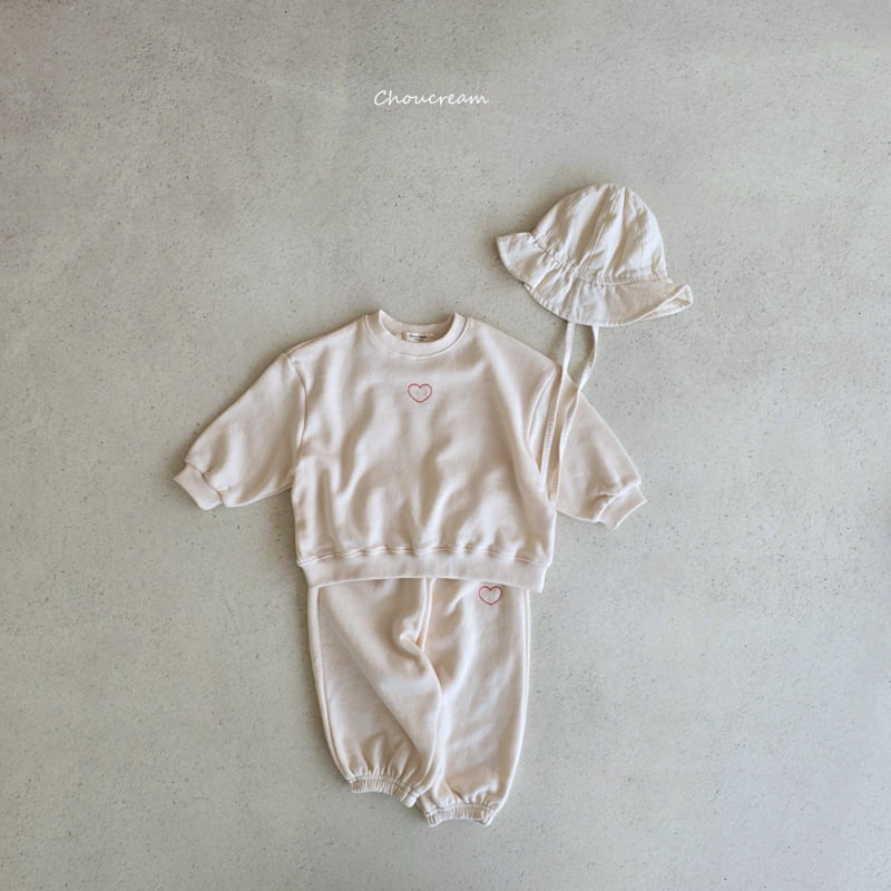 Choucream - Korean Baby Fashion - #babyboutique - Heart Embroidery Sweatshirt - 7