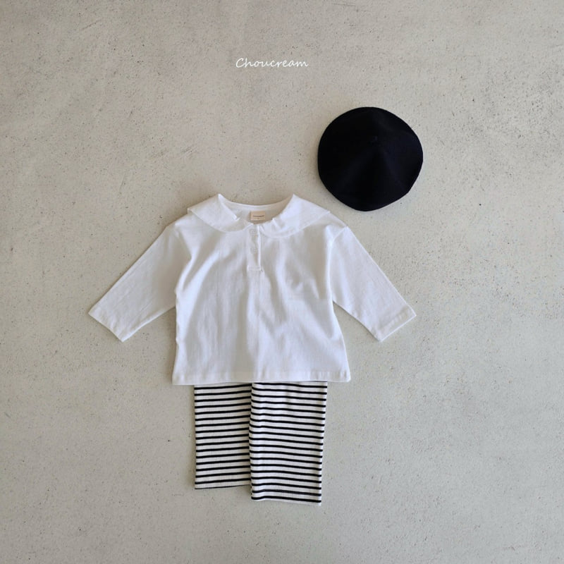 Choucream - Korean Baby Fashion - #onlinebabyshop - Sailor Collar Tee - 4