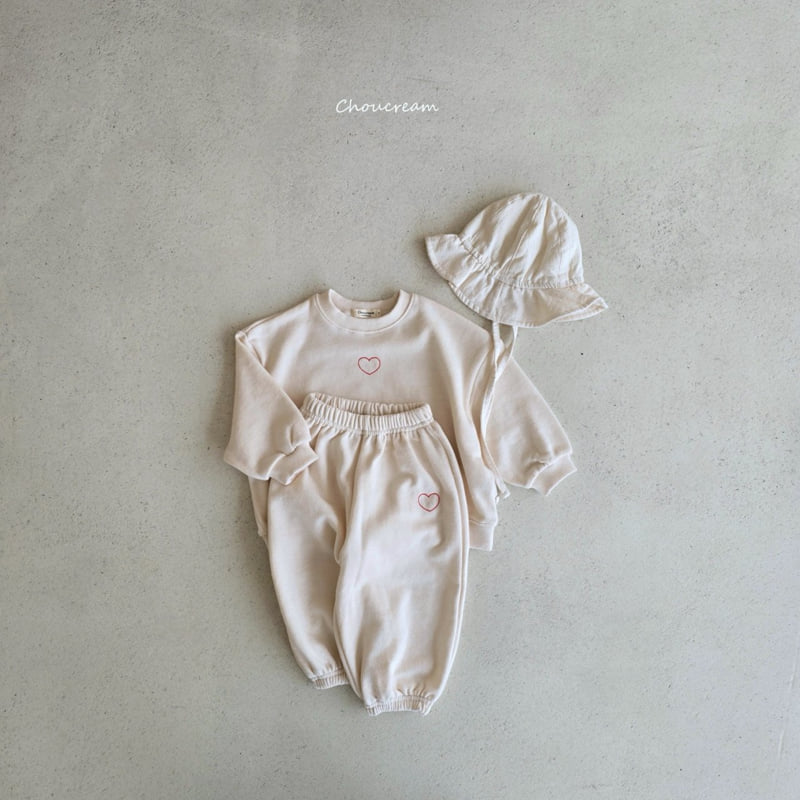 Choucream - Korean Baby Fashion - #babyclothing - Heart Embroidery Sweatshirt - 9