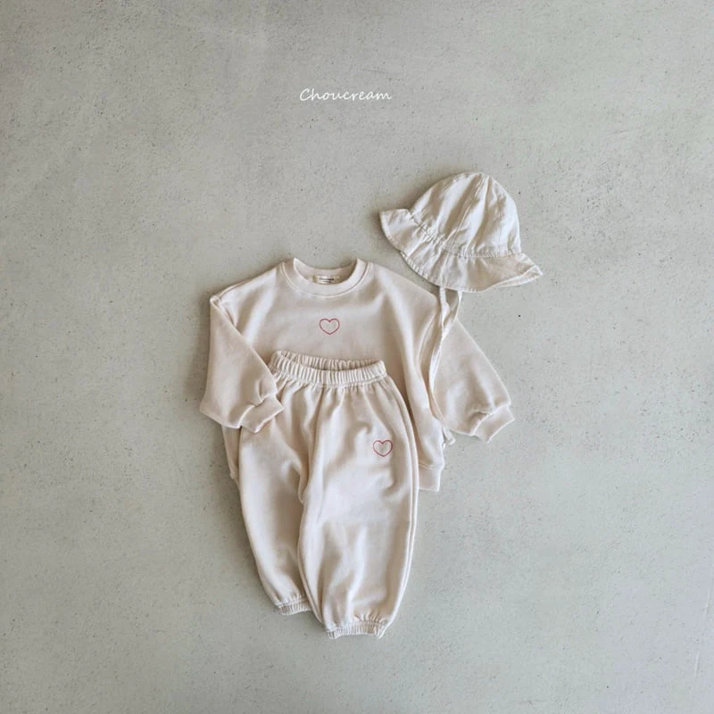 Choucream - Korean Baby Fashion - #babyclothing - Heart Embroidery Jogger Pants - 8