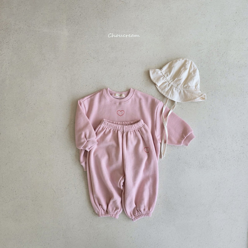 Choucream - Korean Baby Fashion - #babyfashion - Heart Embroidery Jogger Pants - 9