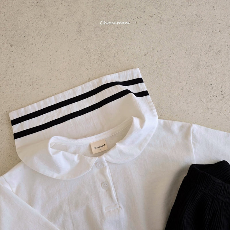 Choucream - Korean Baby Fashion - #babyfashion - Sailor Collar Tee - 8