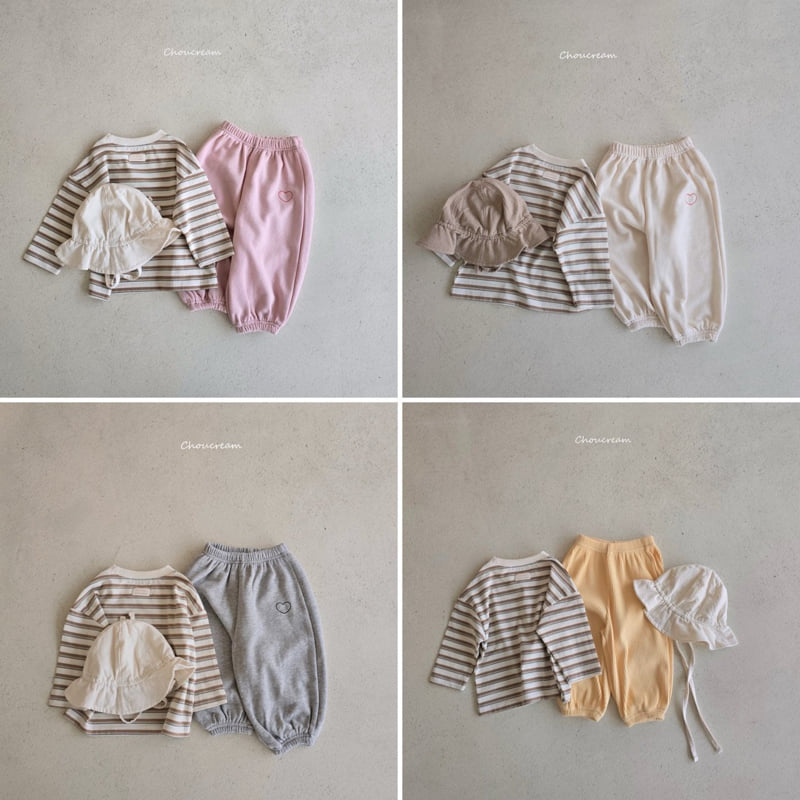 Choucream - Korean Baby Fashion - #babyfever - Multi Stripe Tee - 12