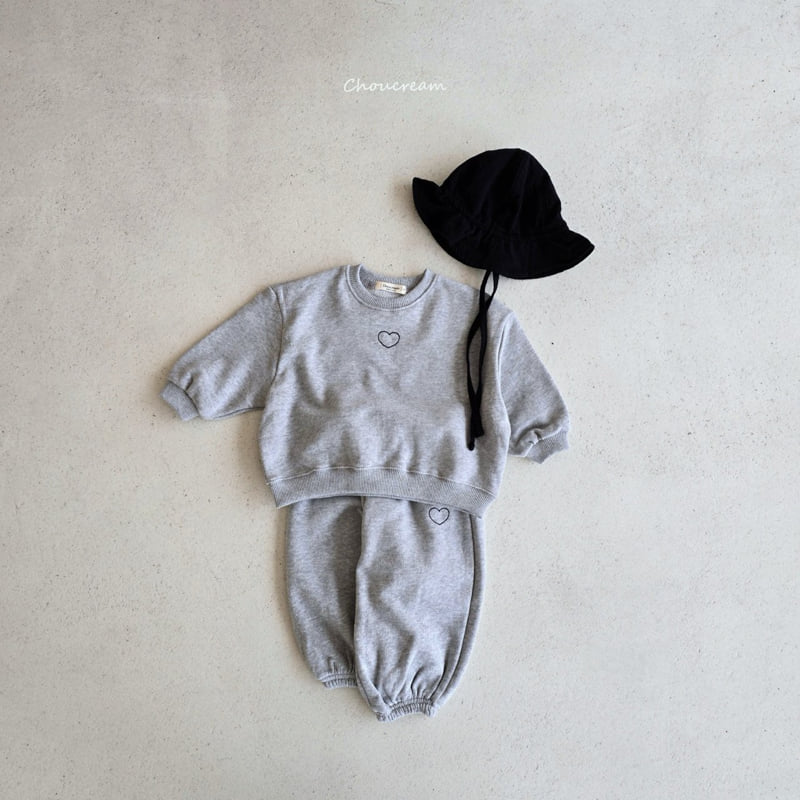 Choucream - Korean Baby Fashion - #babyfever - Heart Embroidery Sweatshirt - 11