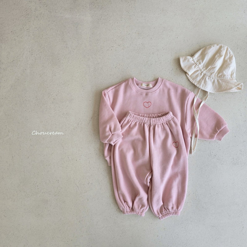 Choucream - Korean Baby Fashion - #babyfever - Heart Embroidery Jogger Pants - 10