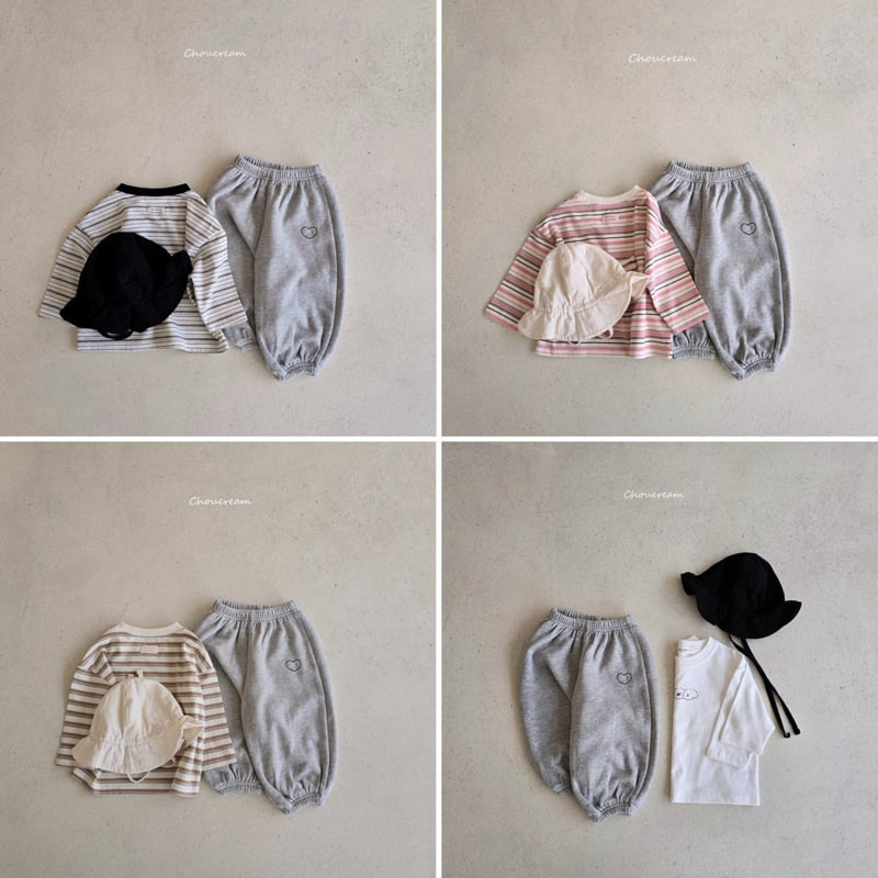 Choucream - Korean Baby Fashion - #babylifestyle - Heart Embroidery Jogger Pants - 12