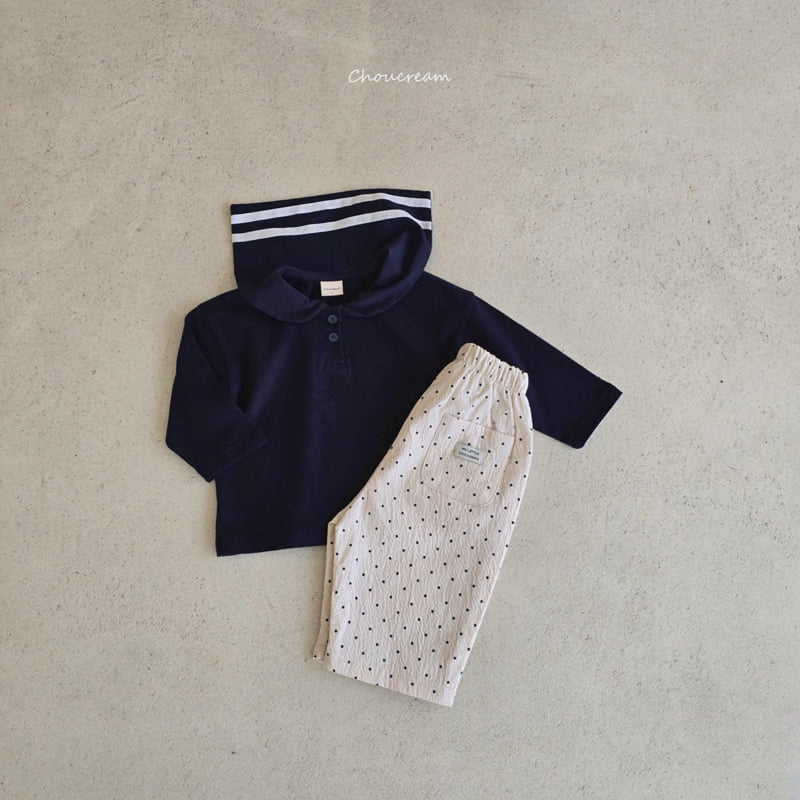 Choucream - Korean Baby Fashion - #babylifestyle - Sailor Collar Tee - 11