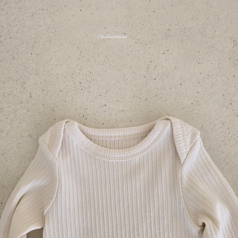 Choucream - Korean Baby Fashion - #babylifestyle - Boat Neck Ribbed Tee - 9
