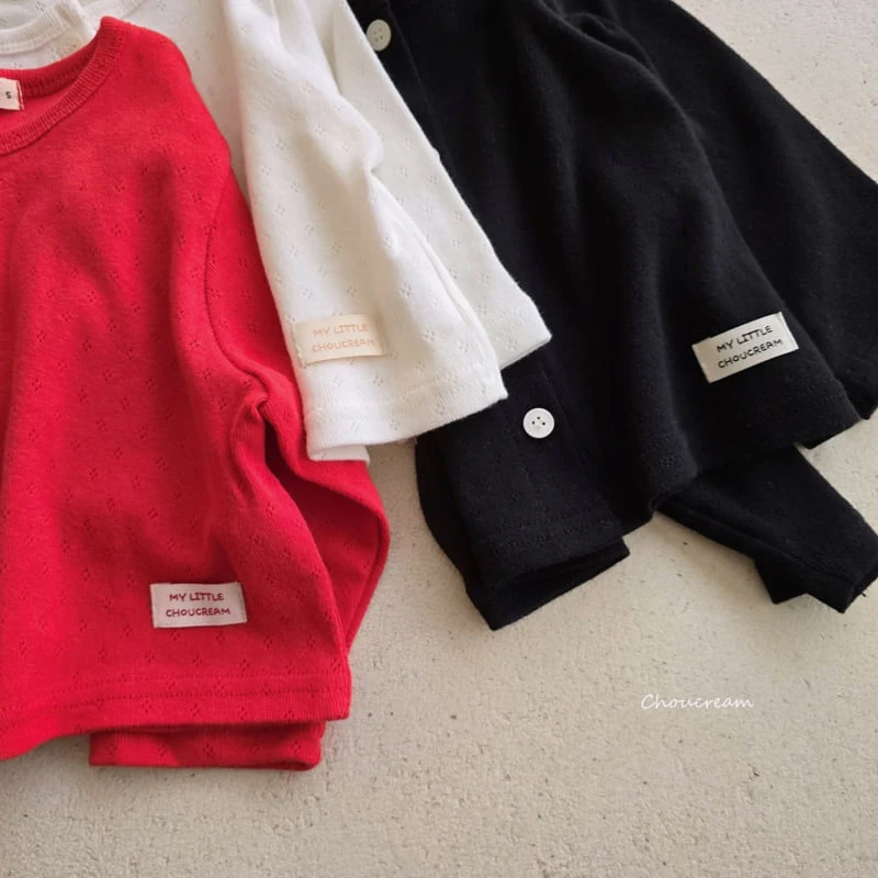 Choucream - Korean Baby Fashion - #babyoninstagram - Eyelet Cardigan - 7