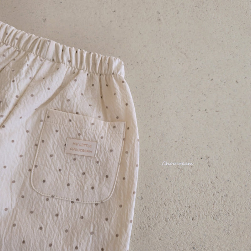 Choucream - Korean Baby Fashion - #babyoutfit - Dot Wide Pants - 5