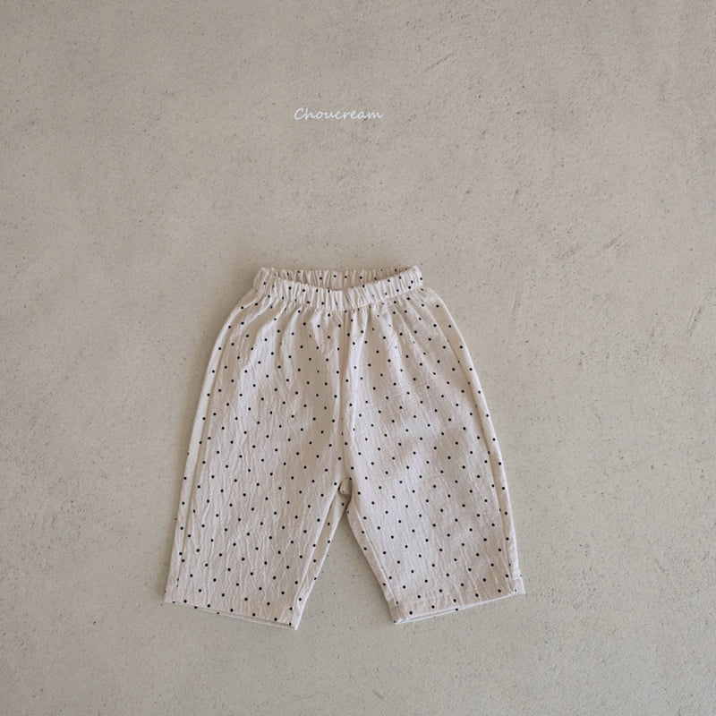 Choucream - Korean Baby Fashion - #babyoutfit - Dot Wide Pants - 6