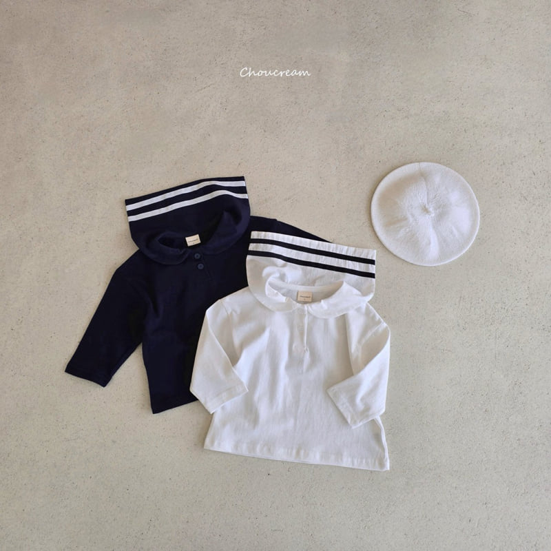 Choucream - Korean Baby Fashion - #babywear - Sailor Collar Tee