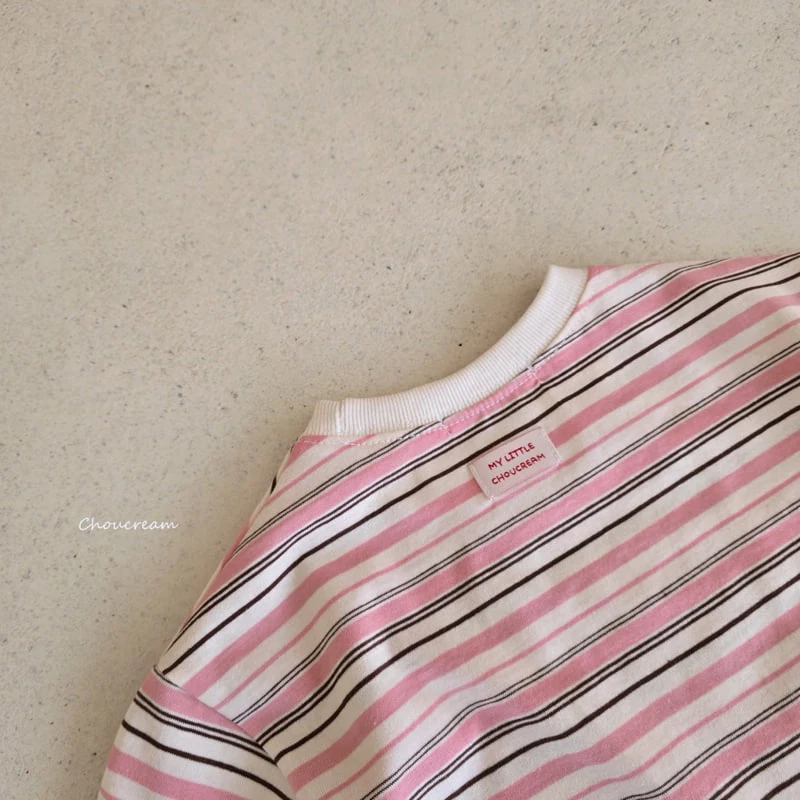 Choucream - Korean Baby Fashion - #onlinebabyshop - Multi Stripe Tee - 6