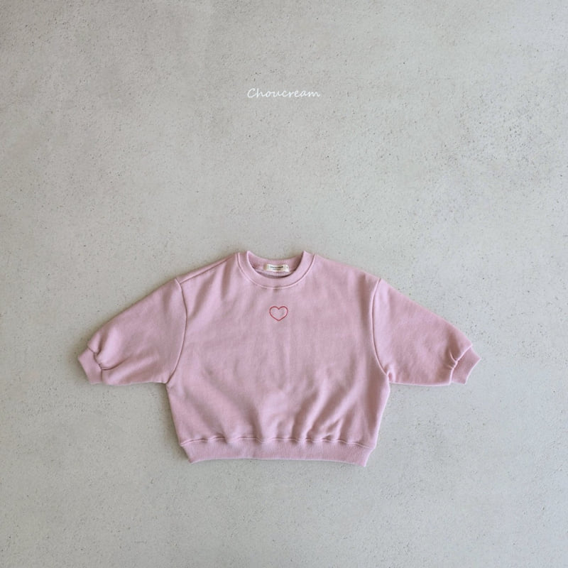 Choucream - Korean Baby Fashion - #onlinebabyshop - Heart Embroidery Sweatshirt - 5