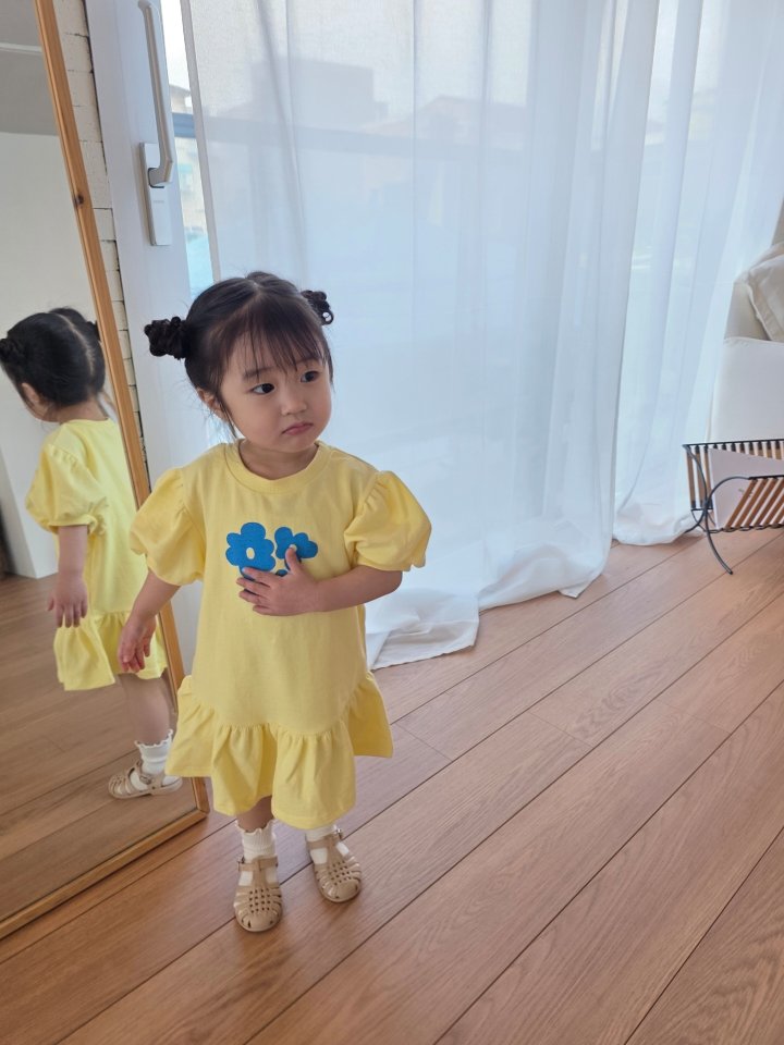 Color - Korean Children Fashion - #minifashionista - Flower One-piece - 4