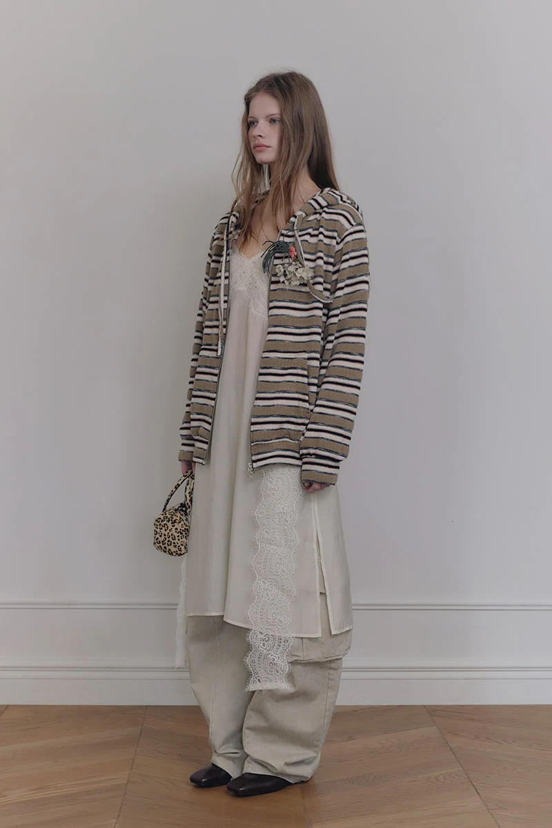 Connaught - Korean Women Fashion - #momslook - Boy Stripe Hoodie - 5