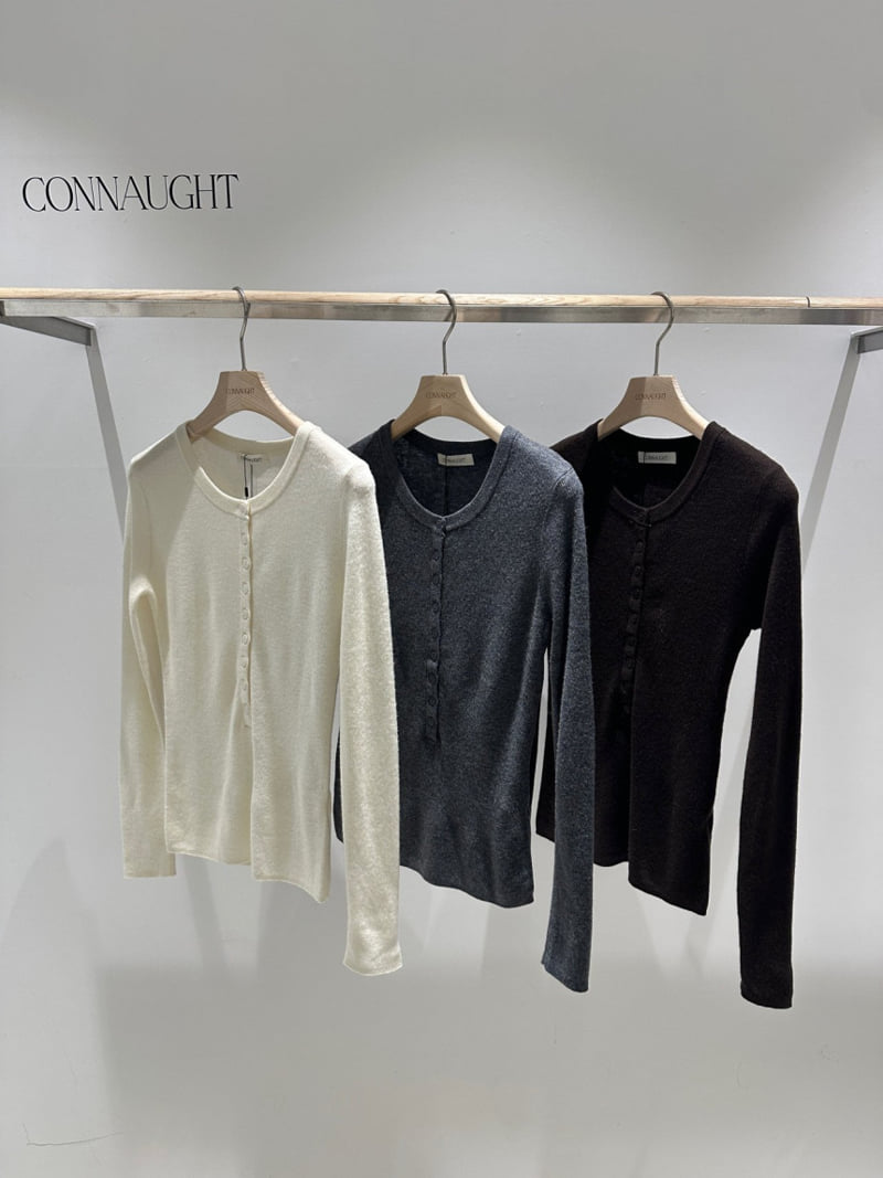 Connaught - Korean Women Fashion - #momslook - Hailey Half Open Knit - 8