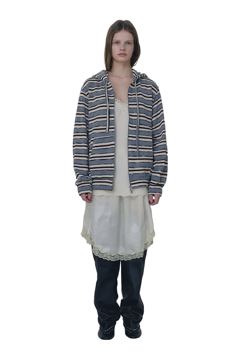 Connaught - Korean Women Fashion - #thatsdarling - Boy Stripe Hoodie