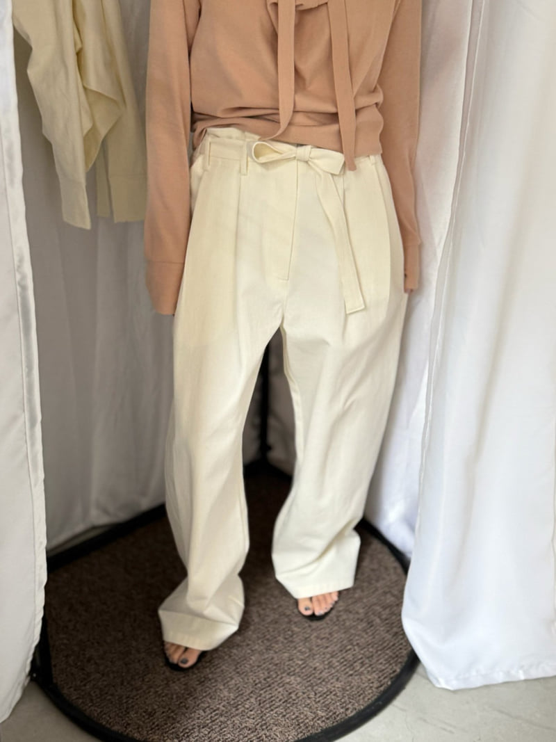 Connaught - Korean Women Fashion - #thelittlethings - Woolly Belt Pants - 9