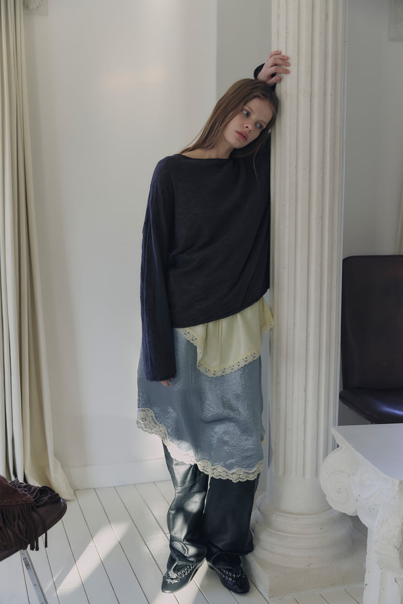 Connaught - Korean Women Fashion - #momslook - Rou Slip Skirt - 4
