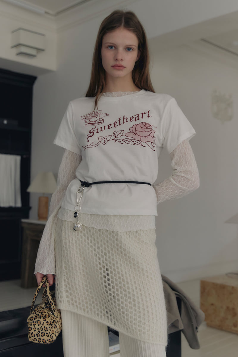 Connaught - Korean Women Fashion - #womensfashion - Rose Cotton Tee - 5