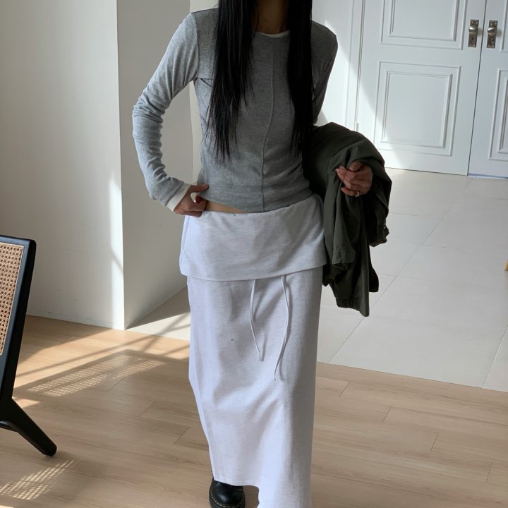 Cover - Korean Women Fashion - #momslook - Daily Ribbed Tee - 8