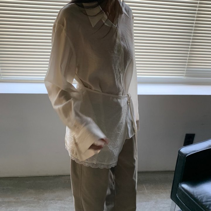 Cover - Korean Women Fashion - #momslook - Les Wrap Shirt - 5