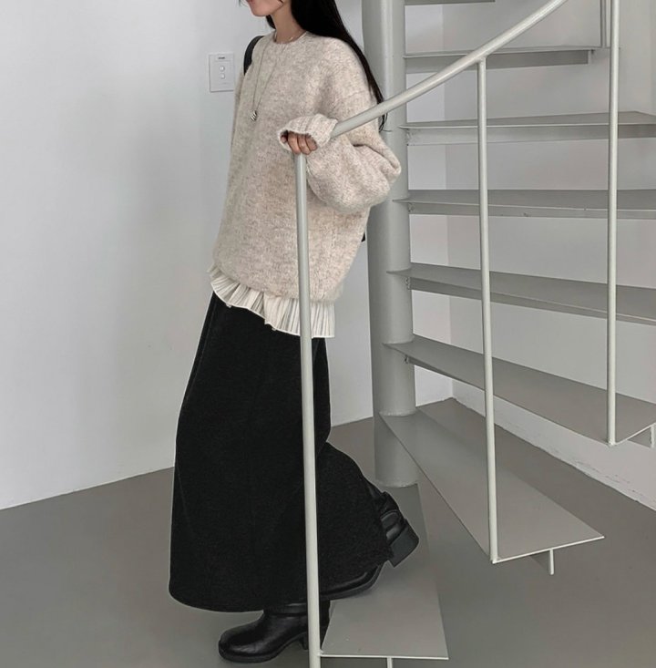 Cover - Korean Women Fashion - #momslook - Brushed Loose Knit - 2
