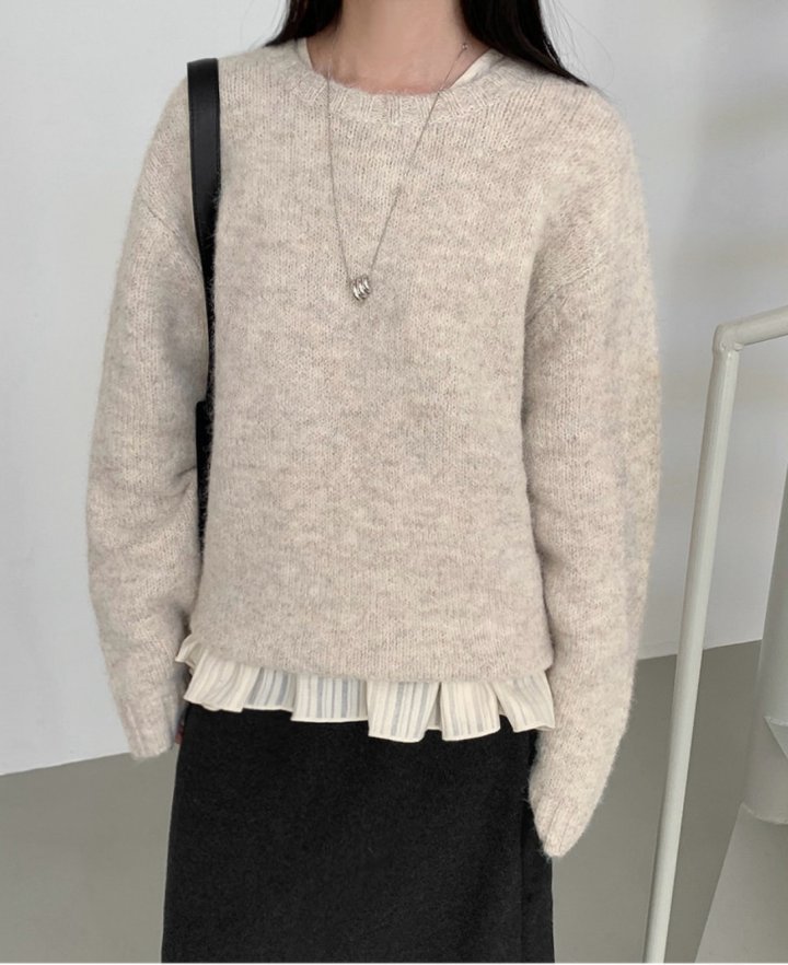 Cover - Korean Women Fashion - #momslook - Brushed Loose Knit - 6